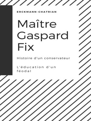 cover image of Maître Gaspard Fix